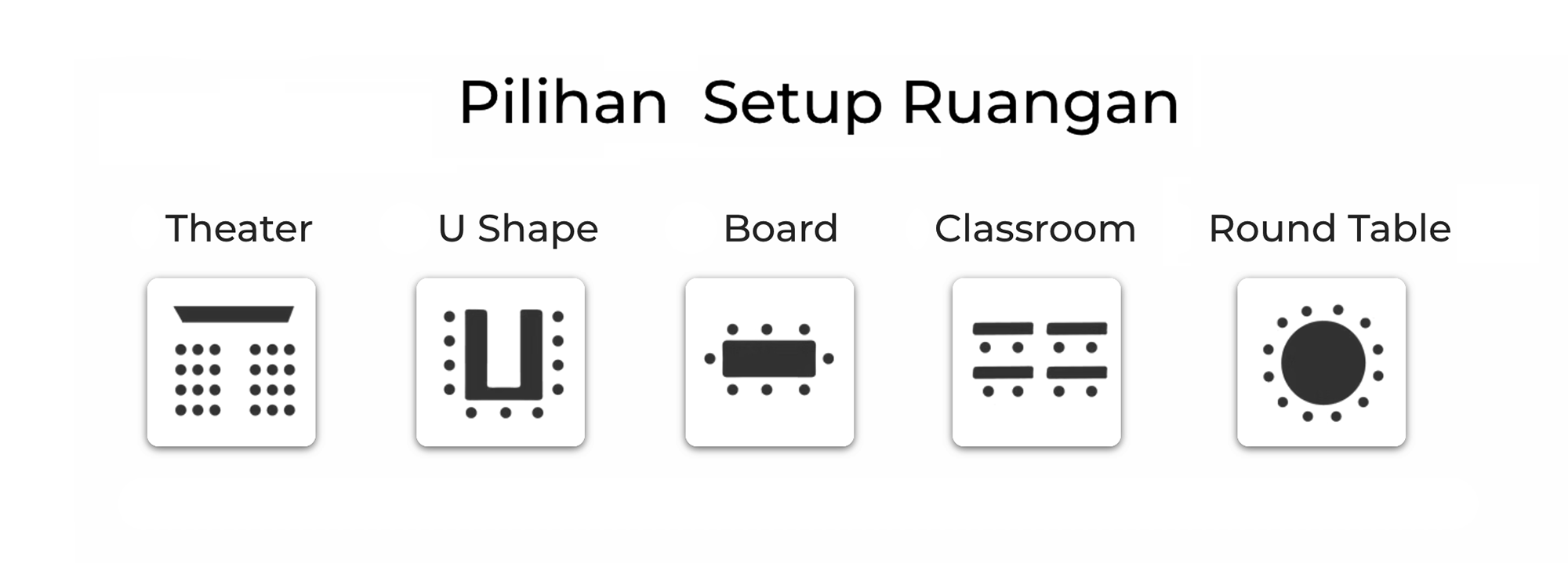 Memilih Setup Ruang Meeting: U-Shape, Boardroom, Classroom atau Round Table?
